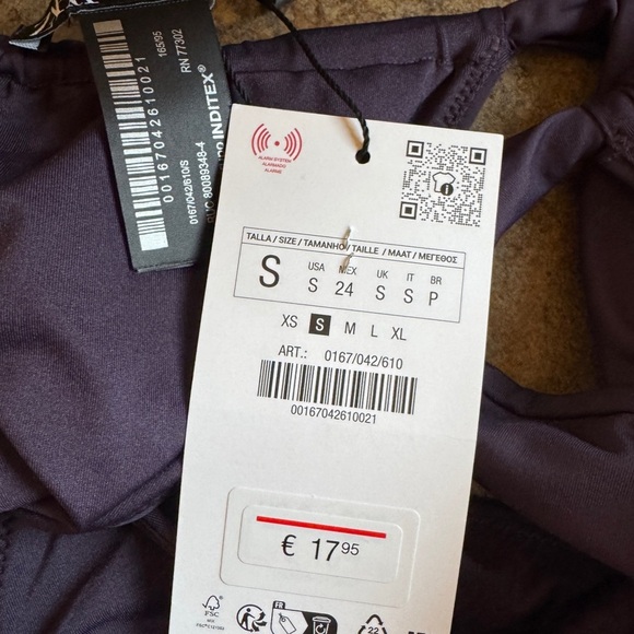 NEW Zara Deep Plum Purple Curtain Slide String‎ Bikini Bottom - Picture 4 of 4